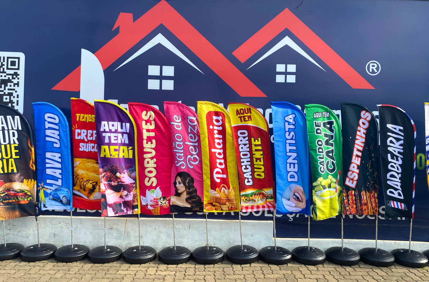 Wind Banner Completo 2,10m Marmitex