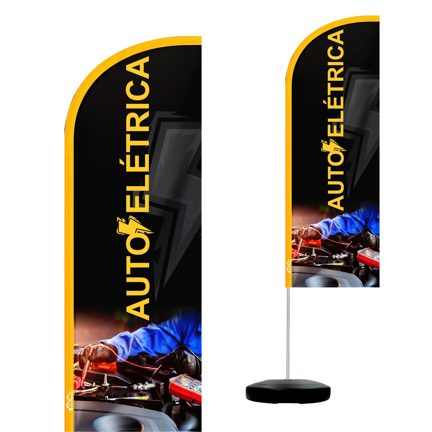 Wind Banner Completo 2,10m Auto Elétrica