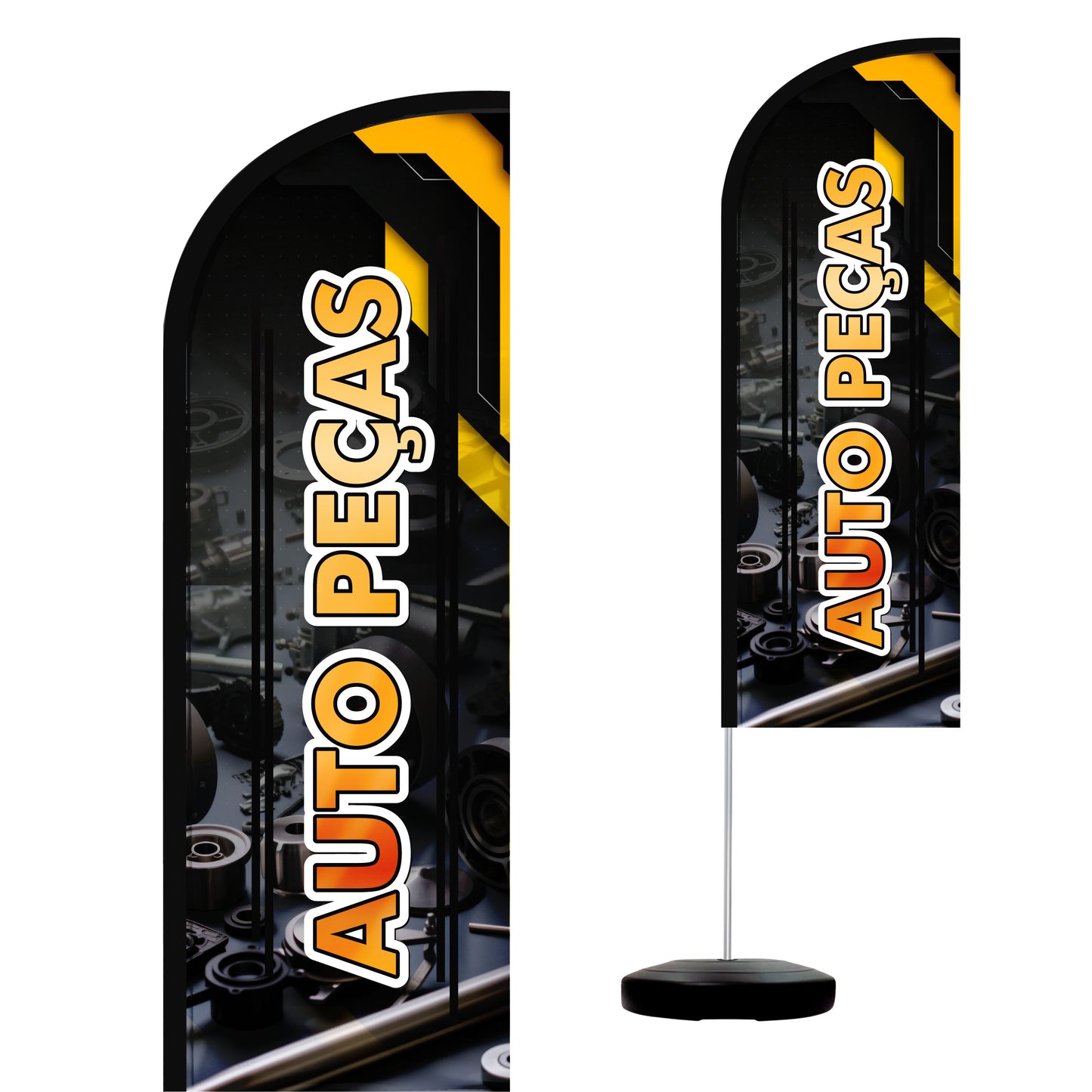 Wind Banner Completo 2,10m Auto Peças