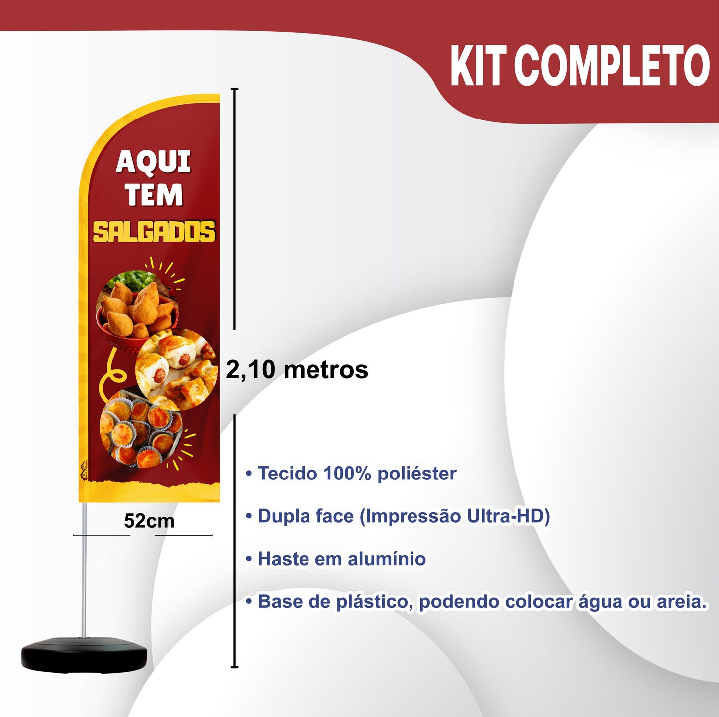 Wind Banner Completo 2,10m Salgados