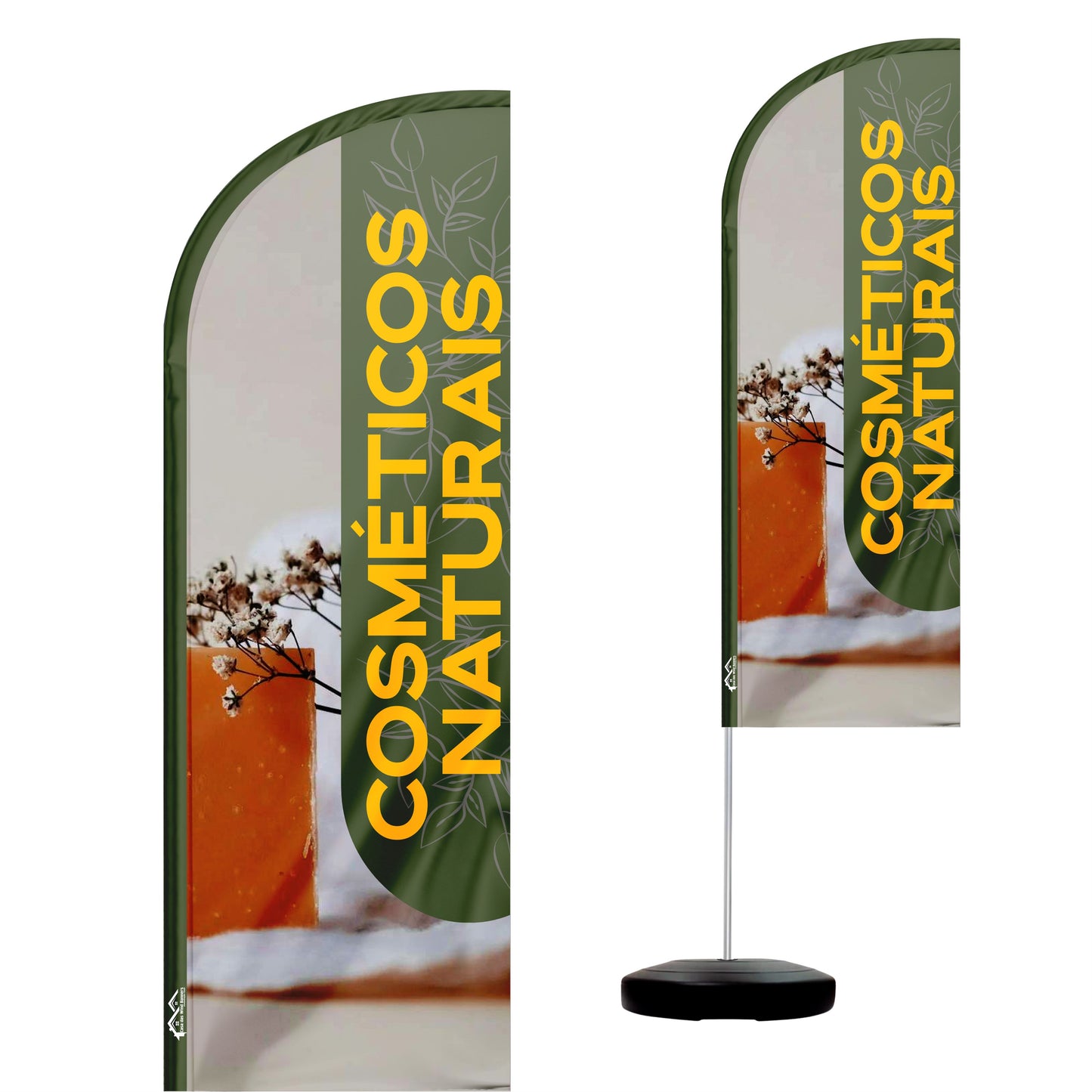 Wind Banner Completo 2,10m Cosméticos Naturais