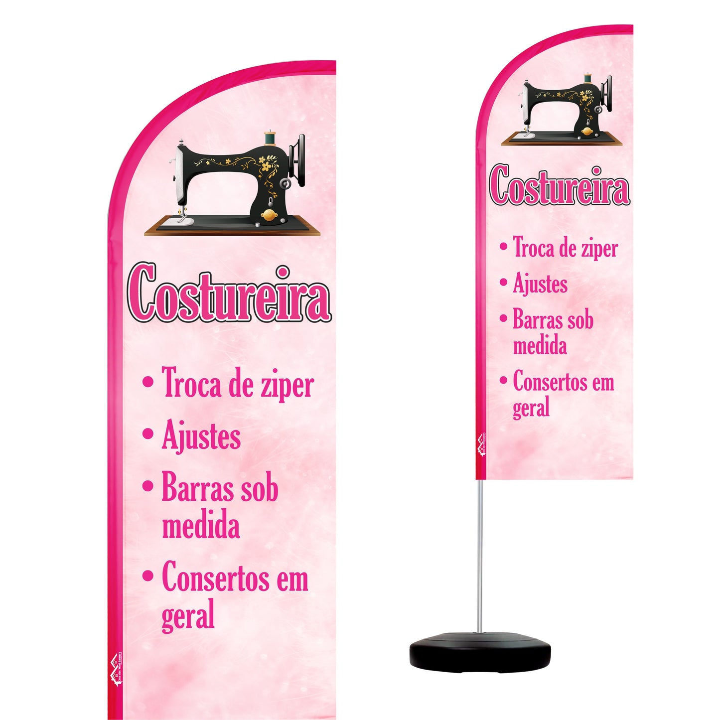 Wind Banner Completo 2,10m Costureira