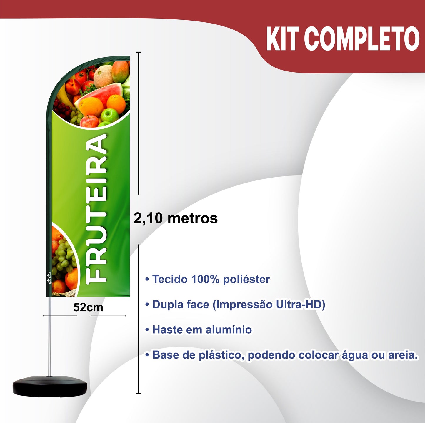 Wind Banner Completo 2,10m Fruteira