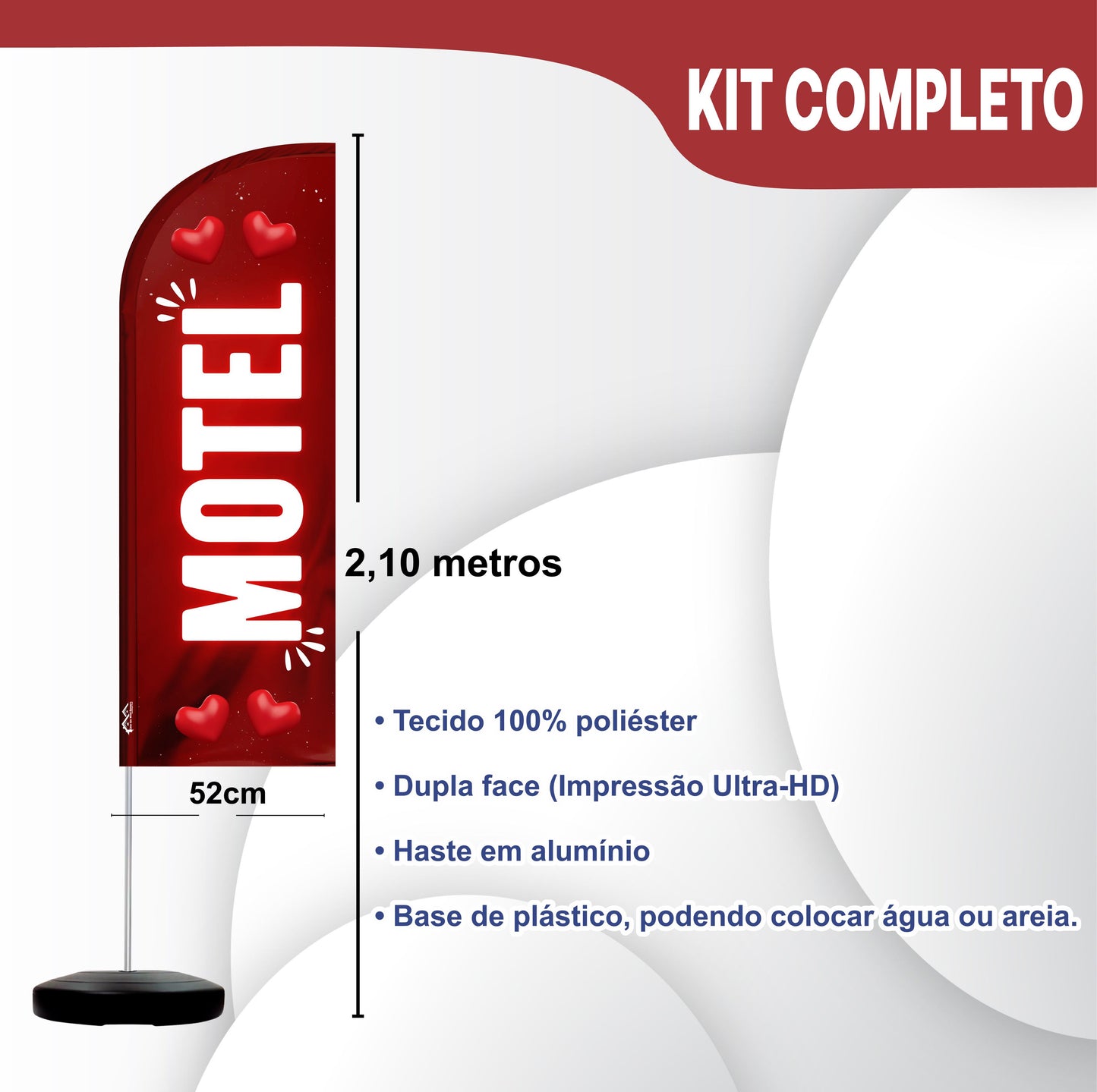 Wind Banner Completo 2,10m Motel