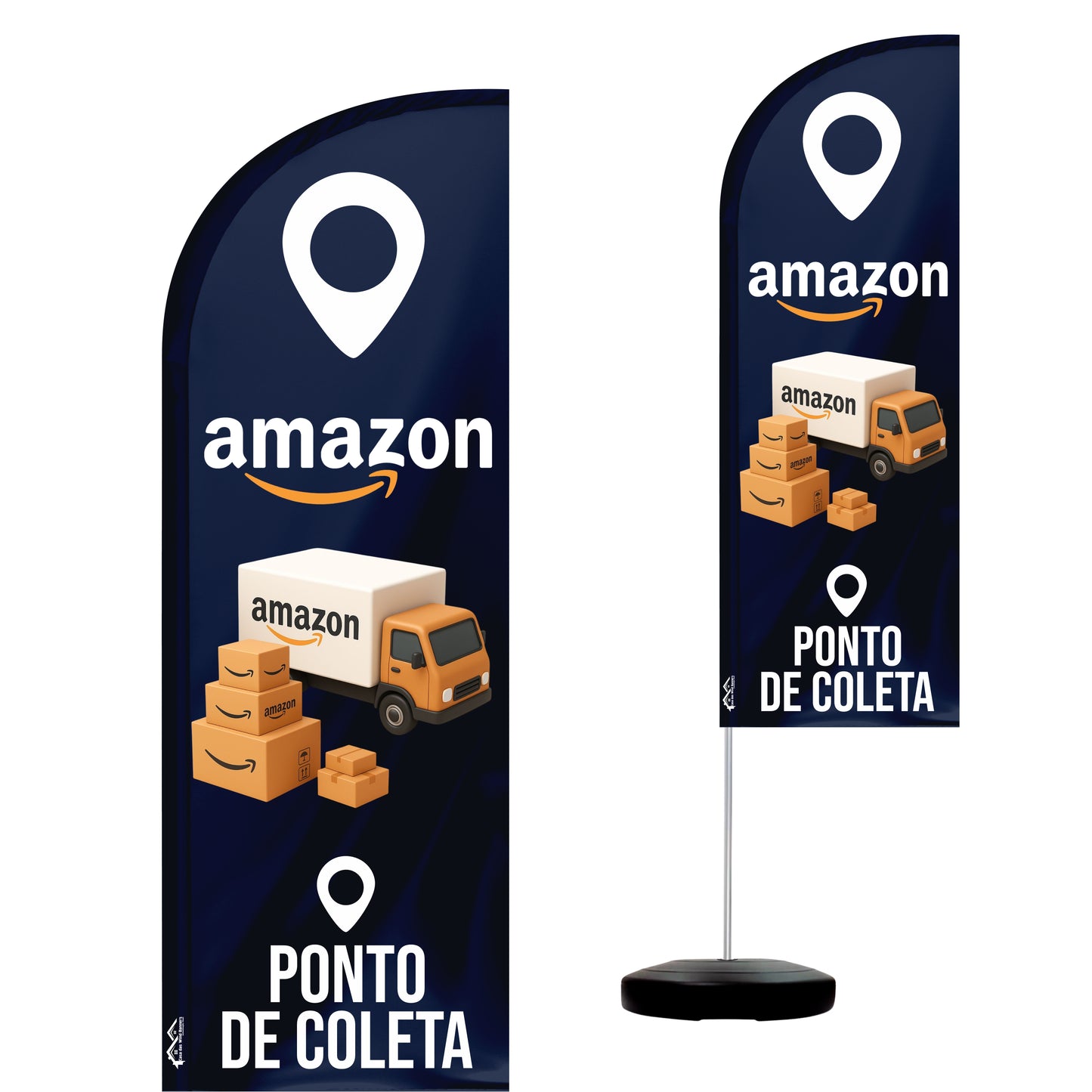 Wind Banner Completo 2,10m Ponto de Coleta Amazon