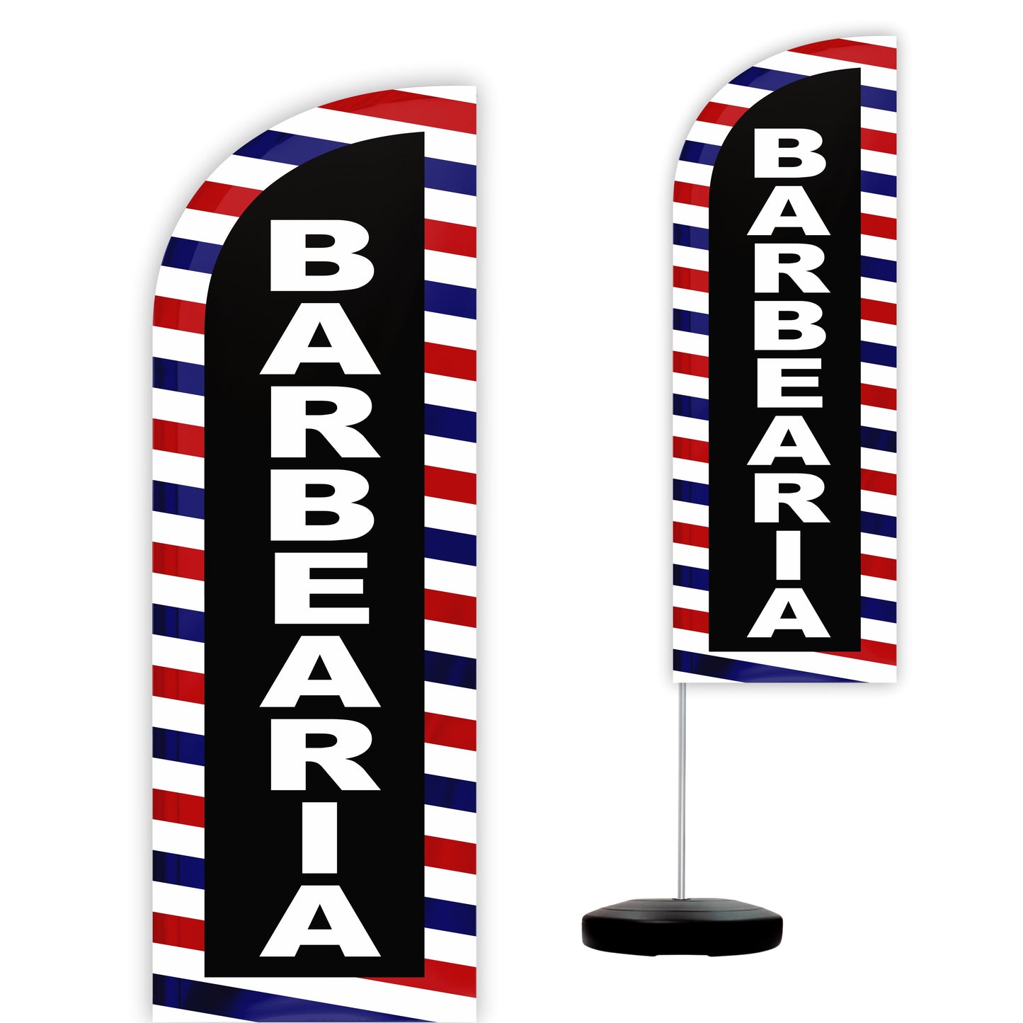 Wind Banner Completo 2,10m Barbearia M3