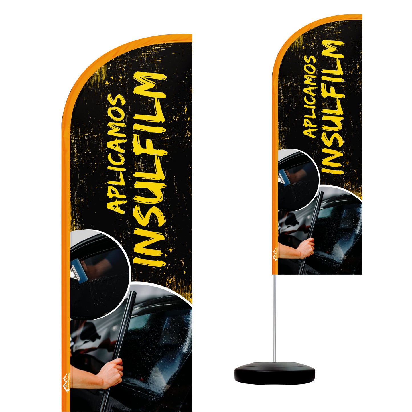 Wind Banner Completo 2,10m Aplicamos Insufilm