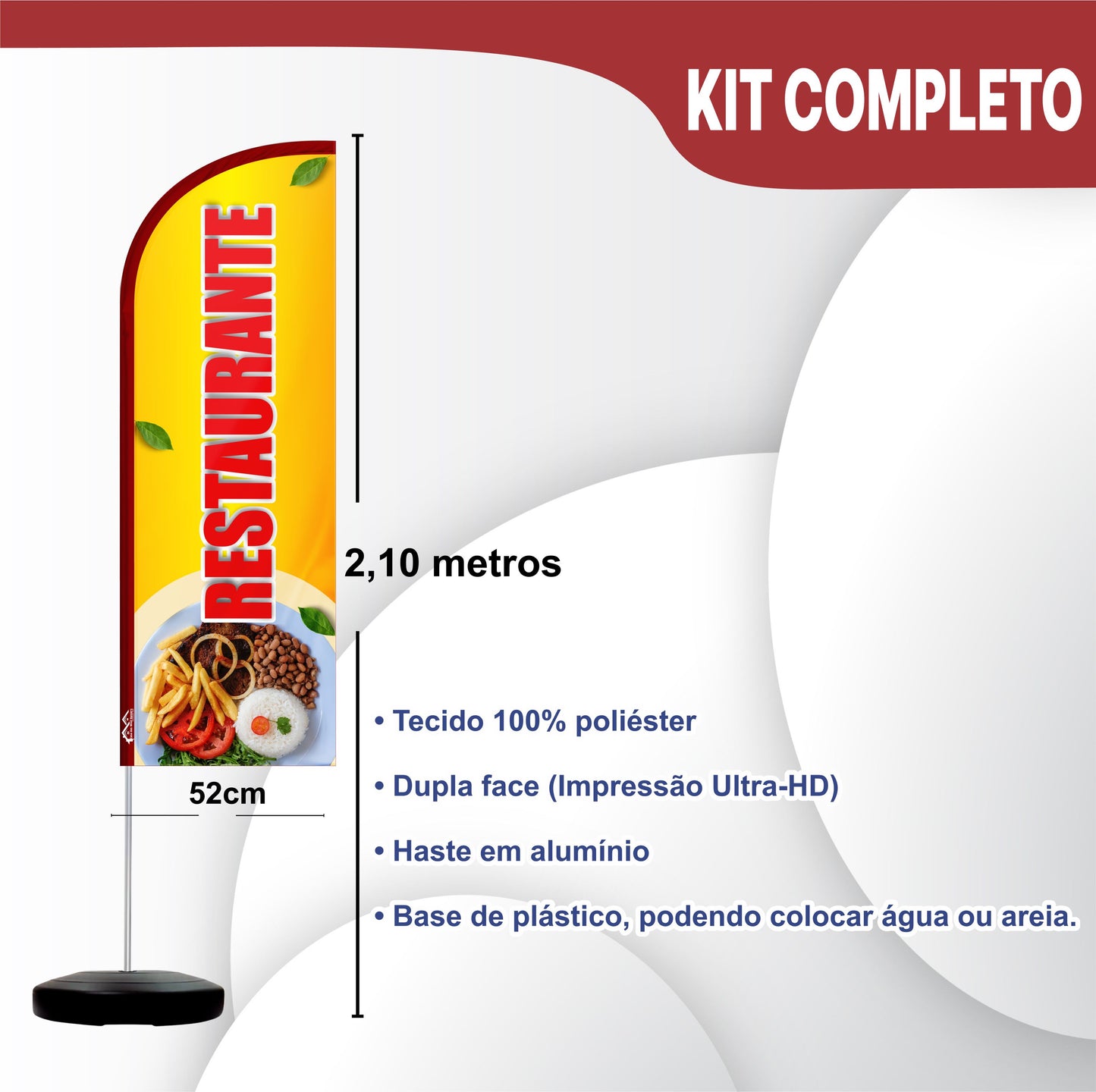 Wind Banner Completo 2,10m Restaurante