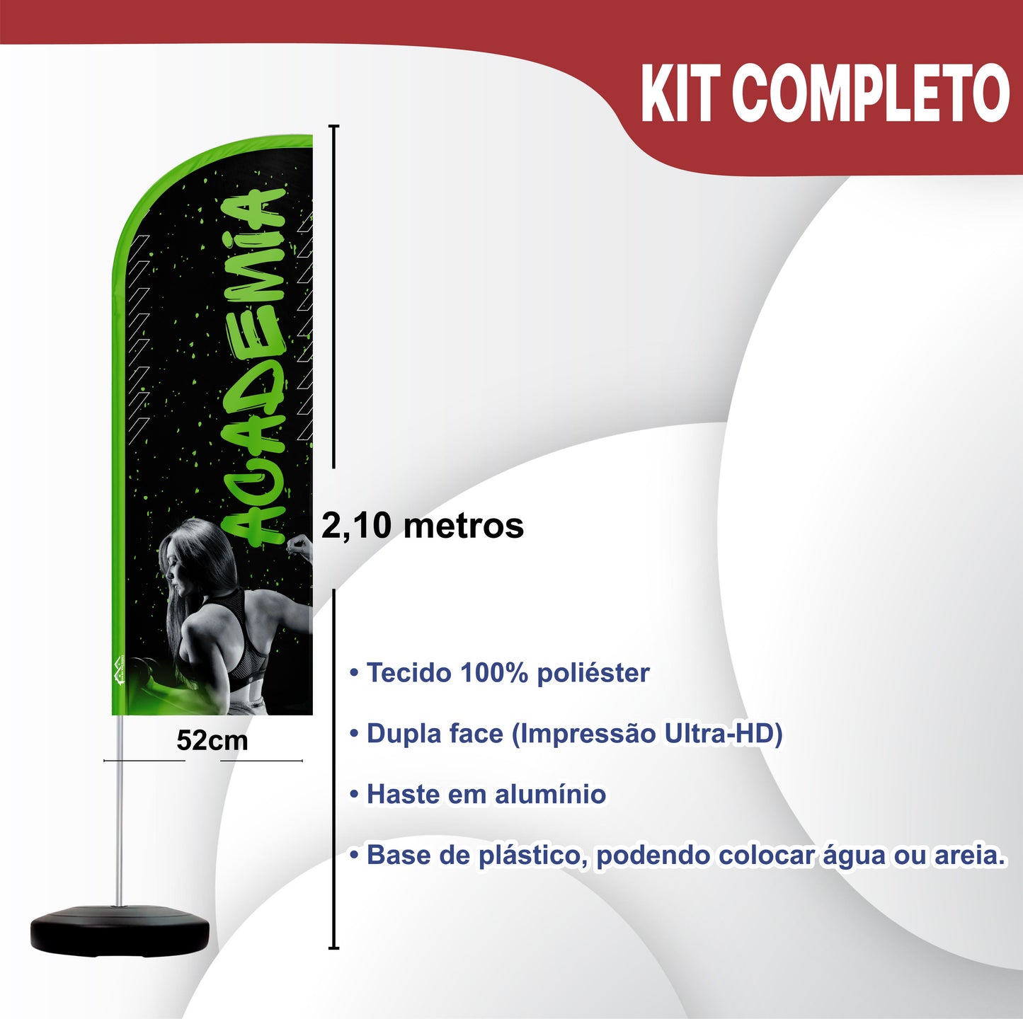 Wind Banner Completo 2,10m Academia