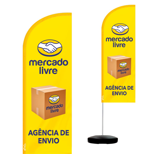 Wind Banner Completo 2,10m Agência Mercado Livre