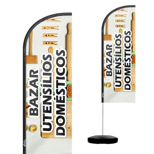 Wind Banner Completo 2,10m Bazar Utensílios Domésticos