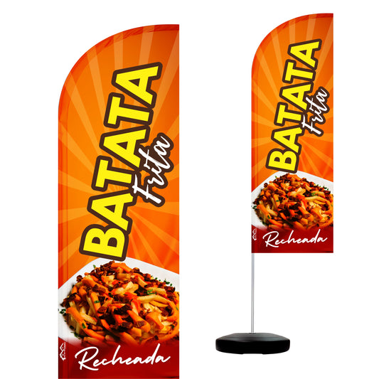 Wind Banner Completo 2,10m Batata Frita Recheada