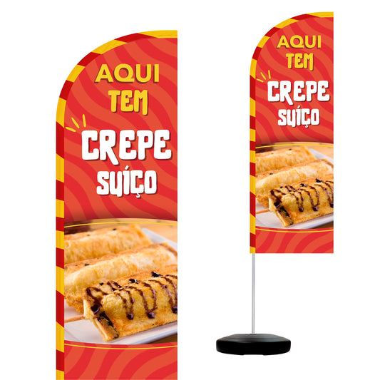 Wind Banner Completo 2,10m Crepe Suíço