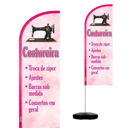Wind Banner Completo 2,10m Costureira