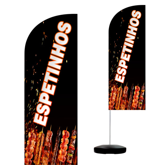 Wind Banner Completo 2,10m Espetinhos M1