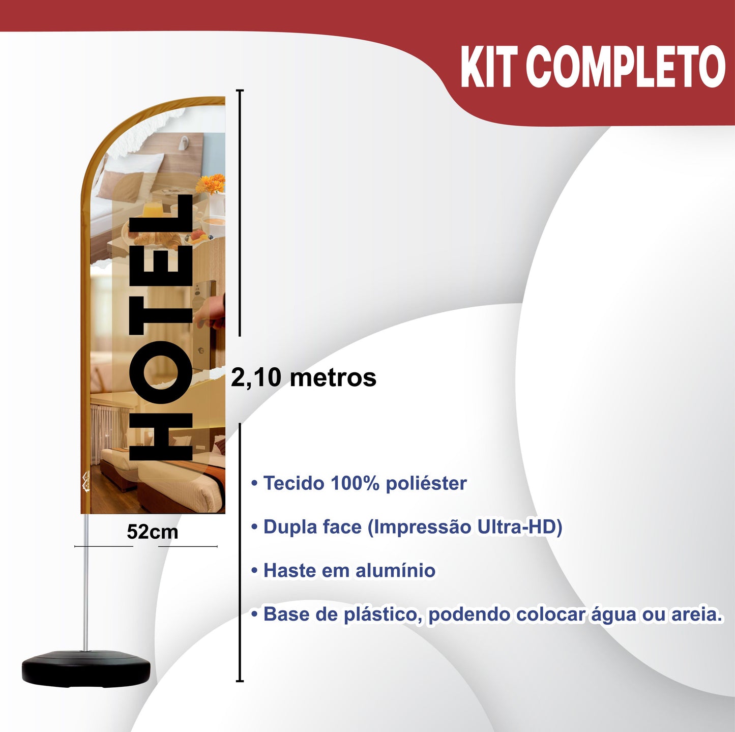 Wind Banner Completo 2,10m Hotel