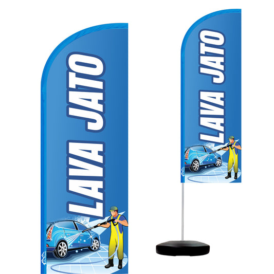 Wind Banner Completo 2,10m Lava Jato