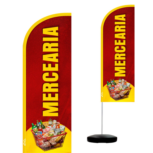 Wind Banner Completo 2,10m Mercearia