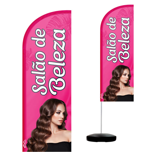 Wind Banner Completo 2,10m Salão De Beleza M1