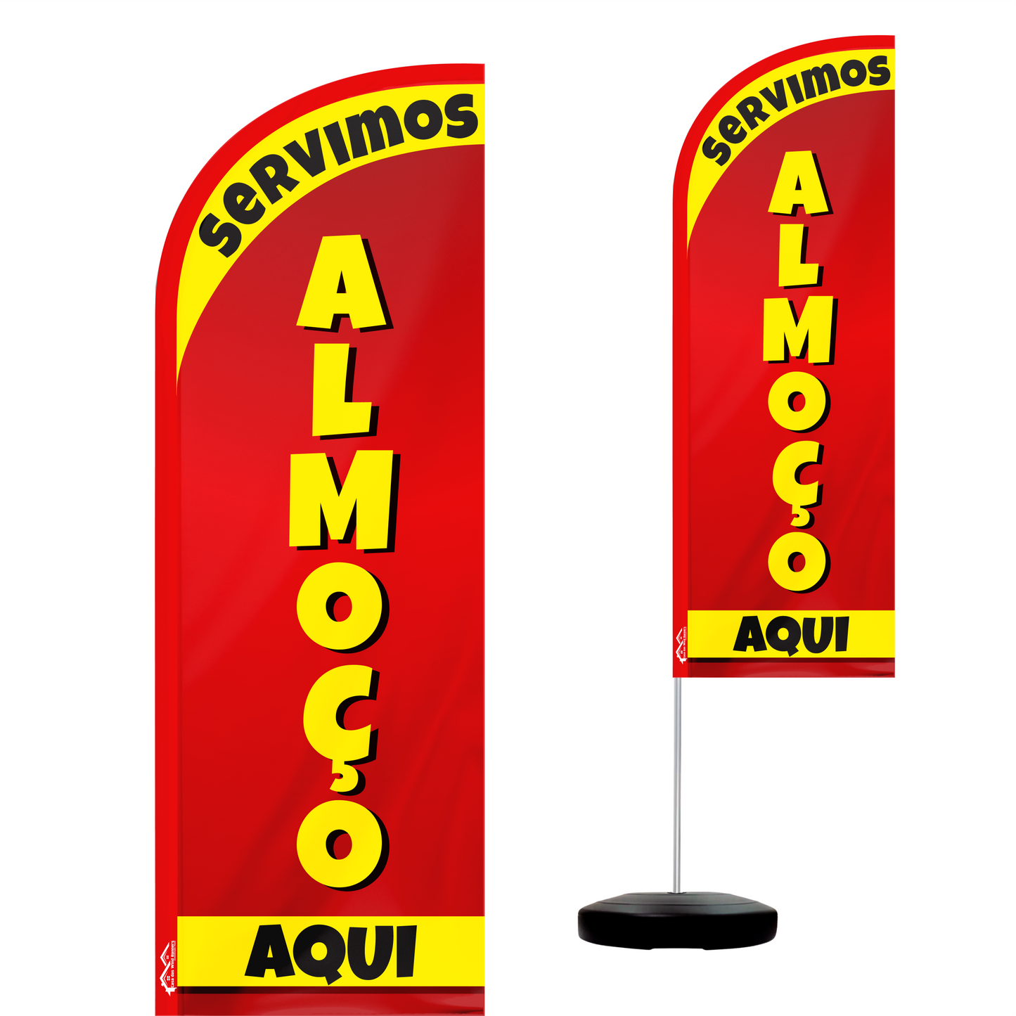 Wind Banner Completo 2,10m Servimos Almoço
