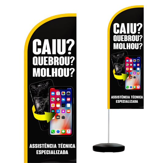 Wind Banner Completo 2,10m Assistência Técnica