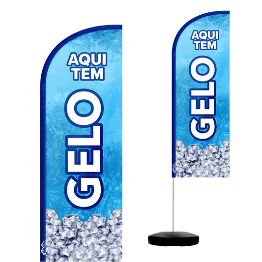Wind Banner Completo 2,10m Aqui tem Gelo