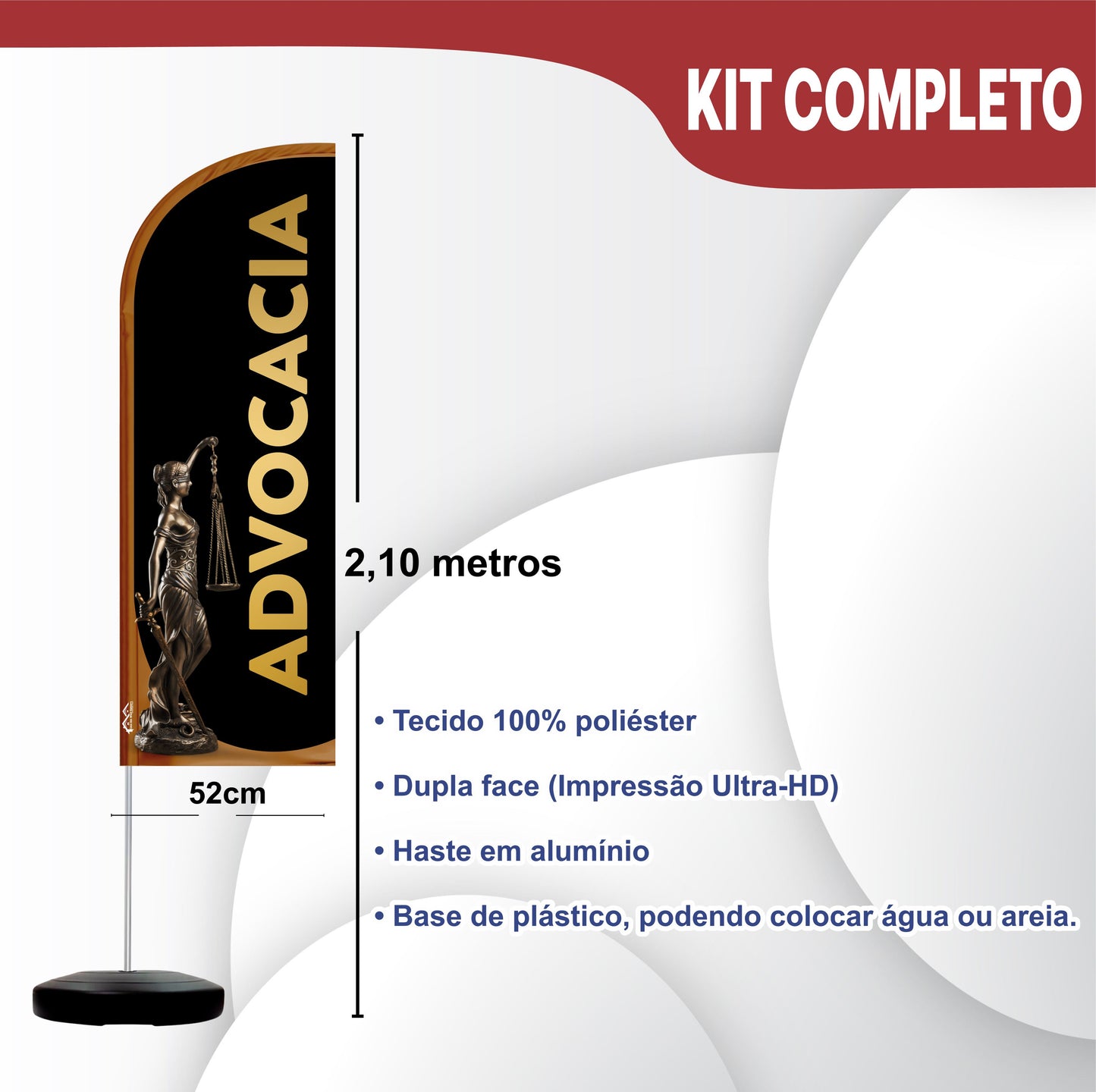 Wind Banner Completo 2,10m Advocacia