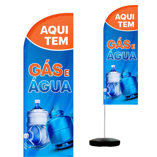 Wind Banner Completo 2,10m Água E Gás