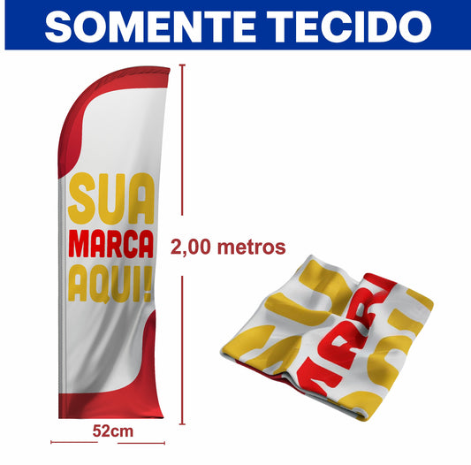 Bandeira Wind Banner Personalizado 2,0m Somente Tecido