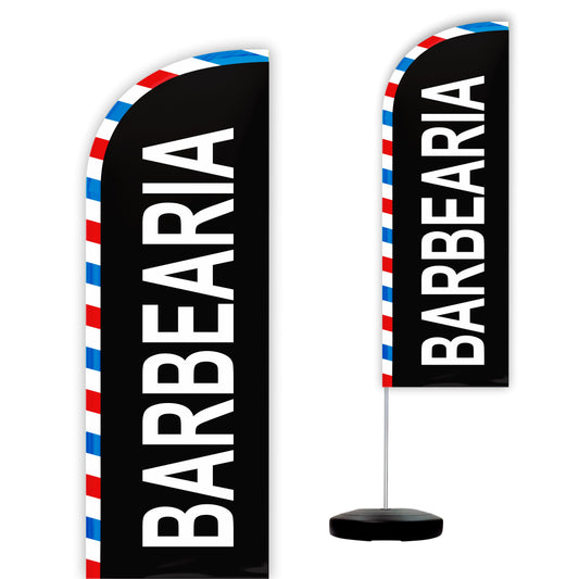 Wind Banner Completo 2,10m Barbearia M2