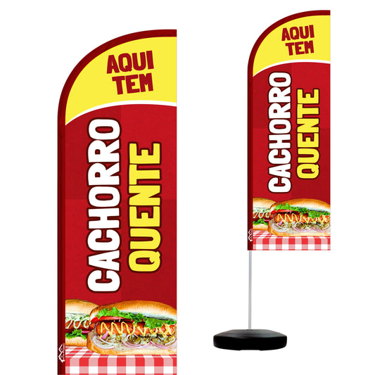 Wind Banner Completo 2,10m Cachorro Quente