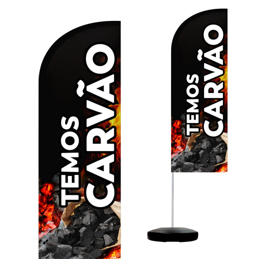 Wind Banner Completo 2,10m Temos Carvão e Gelo
