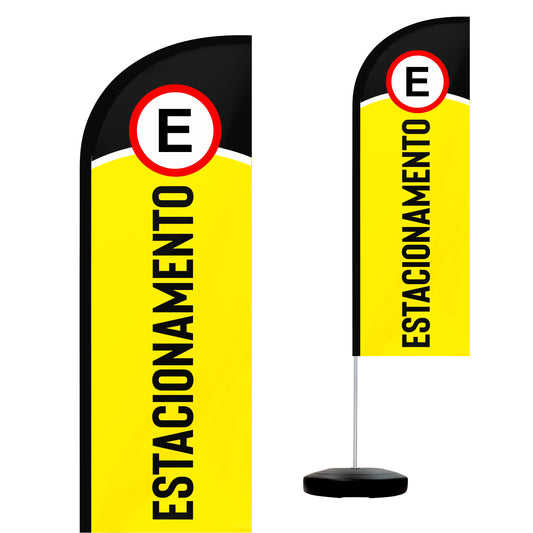 Wind Banner Completo 2,10m Estacionamento