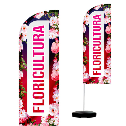 Wind Banner Completo 2,10m Floricultura