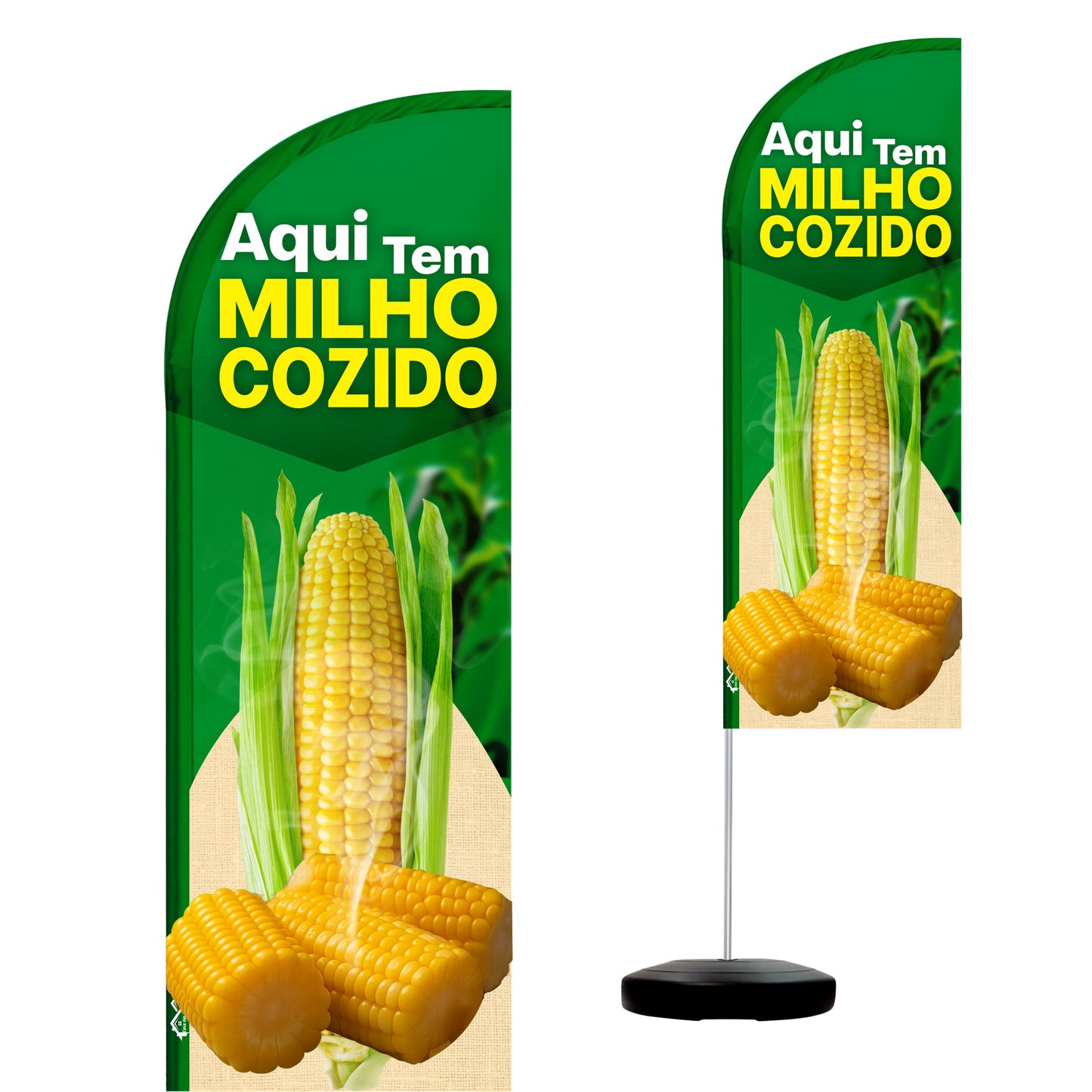 Wind Banner Completo 2,10m Milho Cozido