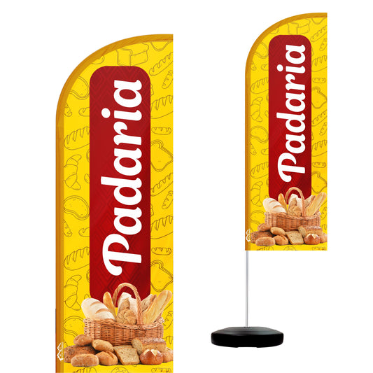 Wind Banner Completo 2,10m Padaria
