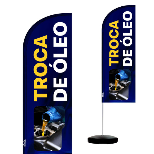 Wind Banner Completo 2,10m Troca de Óleo