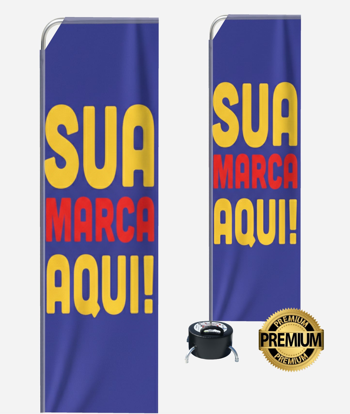 Wind Banner Premium Retangular Completo Personalizado 2,70mt